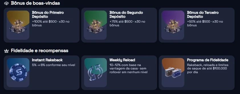 Bônus SpinCrypto Brasil: Boas-vindas e Rakeback 2026