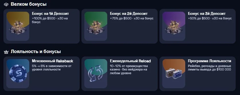 Бонусы SpinCrypto: приветственный бонус и Rakeback 2026